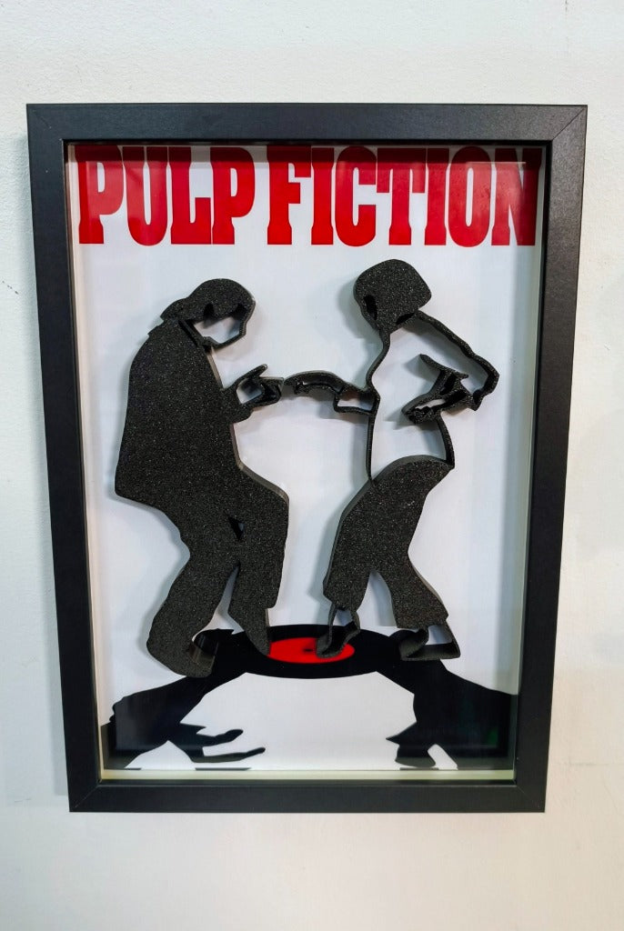 Pulp Fiction Quadro 3D da Parete in Rilievo - Scena Danza Vincent e Mia Jack Rabbit Slims