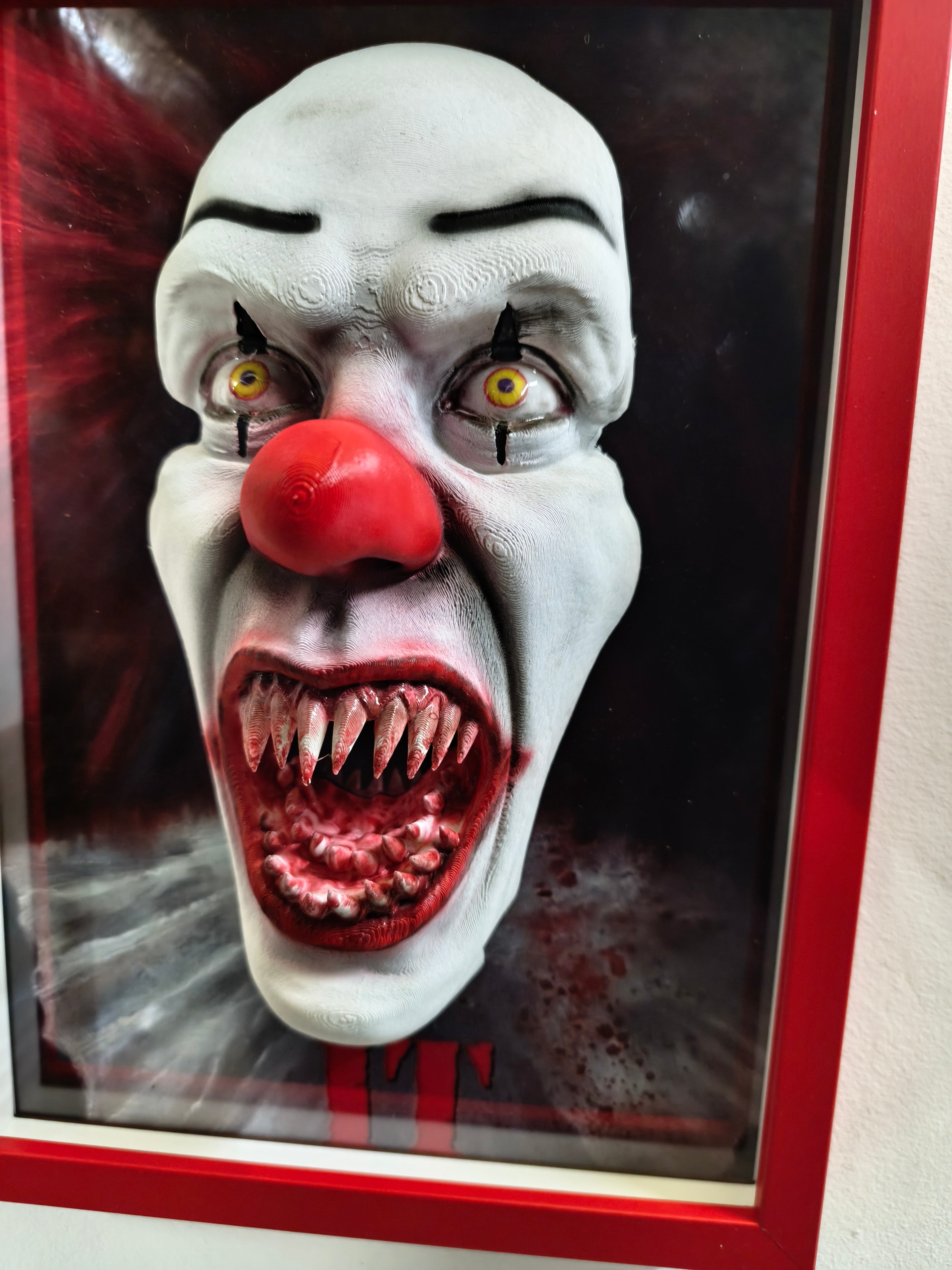 Nightmares in Frame - Pennywise (IT Horror 3D Wall Art) - Dettaglio immagine 4