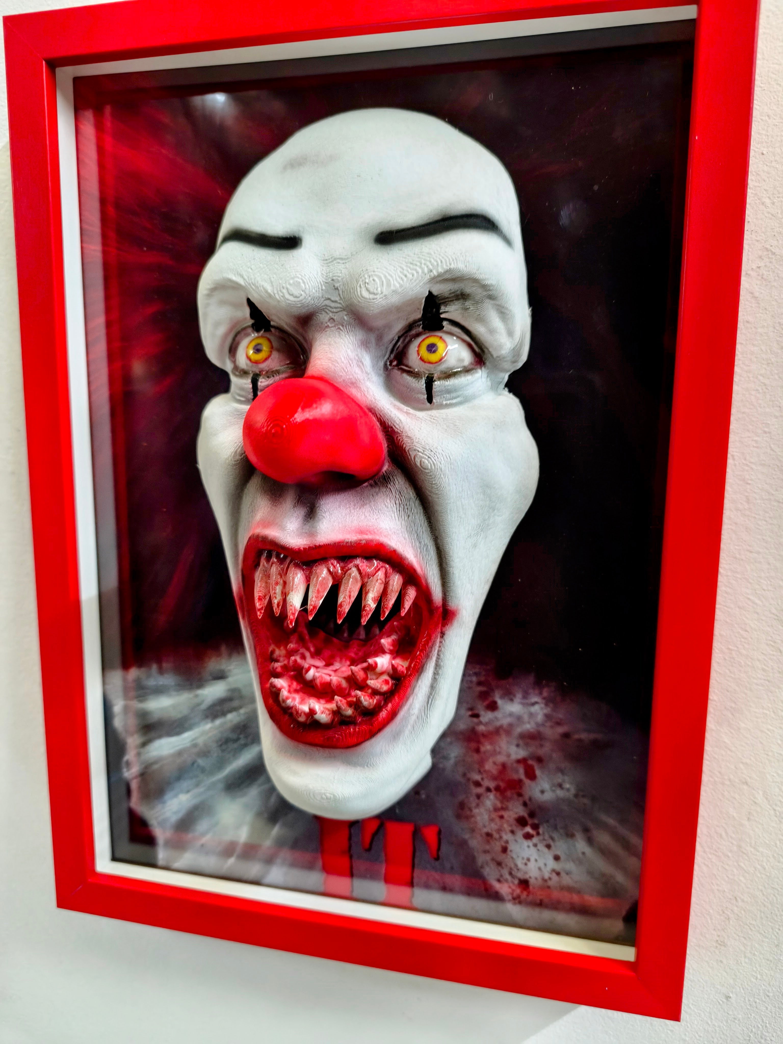 Nightmares in Frame - Pennywise (IT Horror 3D Wall Art) - Dettaglio immagine 2