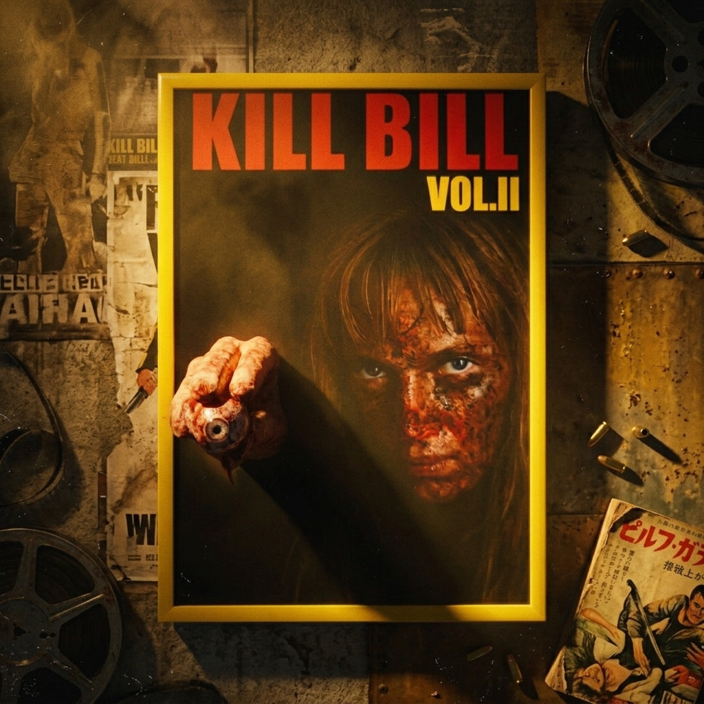 Kill Bill Quadro 3D Ambientato in Salotto e Home Cinema