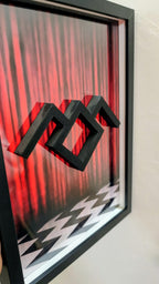 The Lodge Symbol (Twin Peaks) Quadro 3D da Parete - Dettaglio Laterale Rilievo e Profondita Fatto a Mano