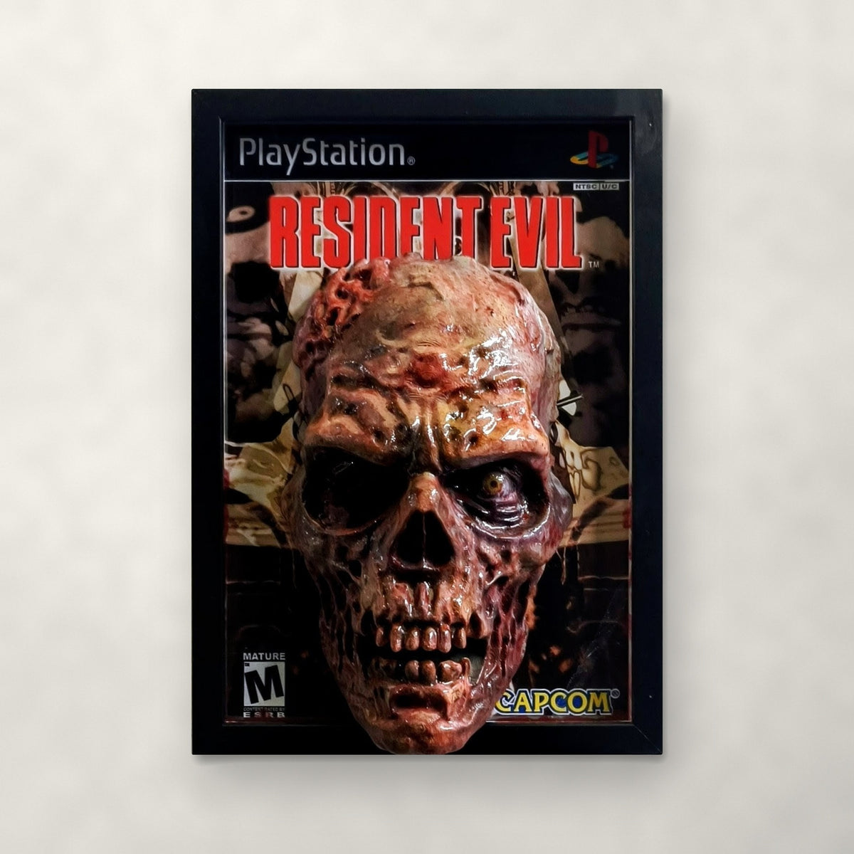 Eerste Zombie (Resident Evil) | 3D Gaming Muurkunst in Reliëf