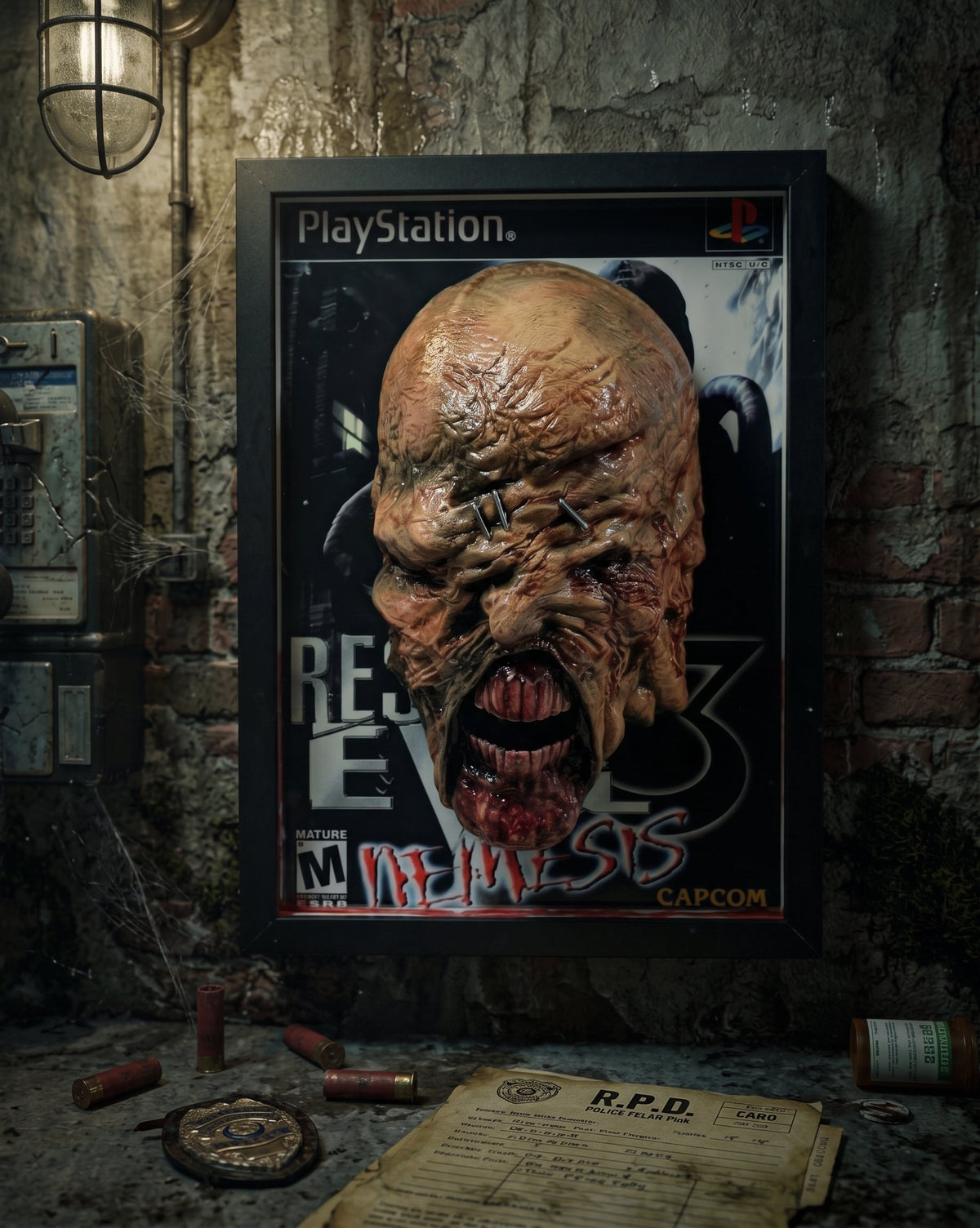 Nemesis (Resident Evil 3) | 3D Relief Gaming Wall Art