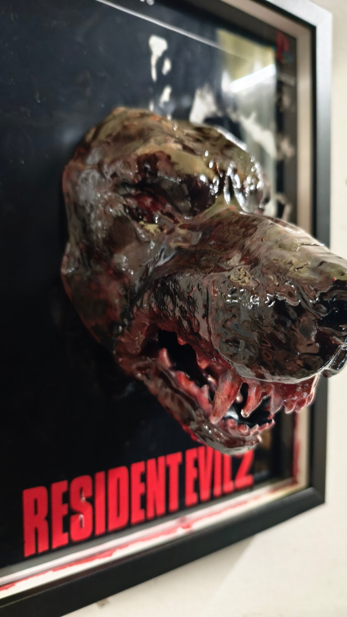 Chien Zombie (Resident Evil 2) | Tableau Mural 3D Gaming en Relief