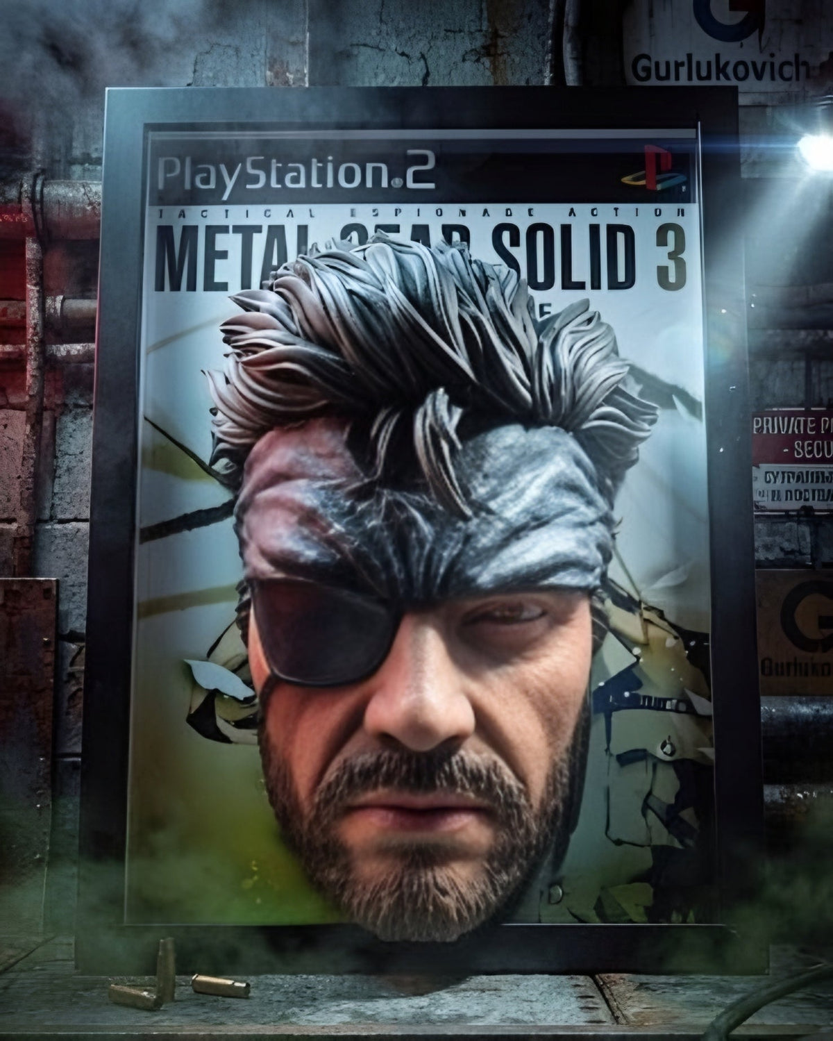Naked Snake (Metal Gear Solid 3) | 3D Relief Gaming Wall Art