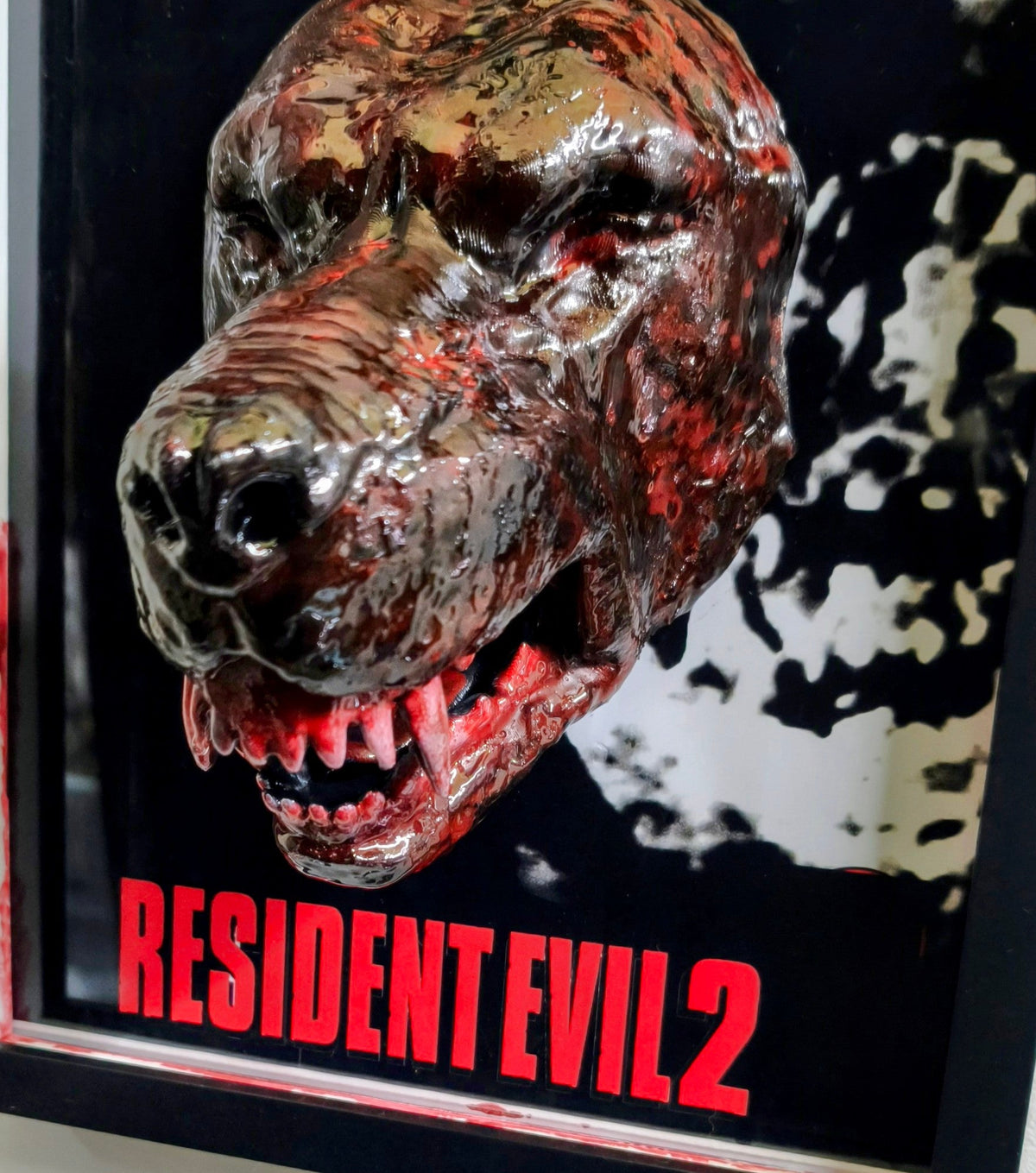 Chien Zombie (Resident Evil 2) | Tableau Mural 3D Gaming en Relief