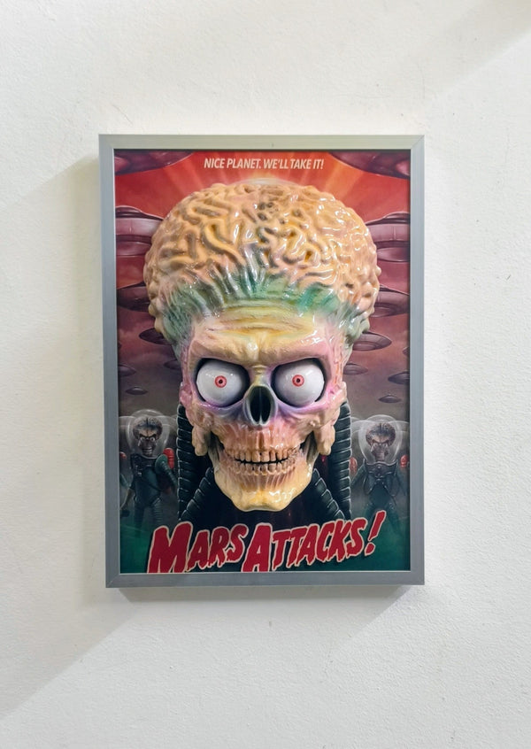 Sci-Fi Alien Mars Attacks 3D Wall Art