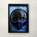 Sub-Zero | Cuadro 3D Gaming de Pared en Relieve